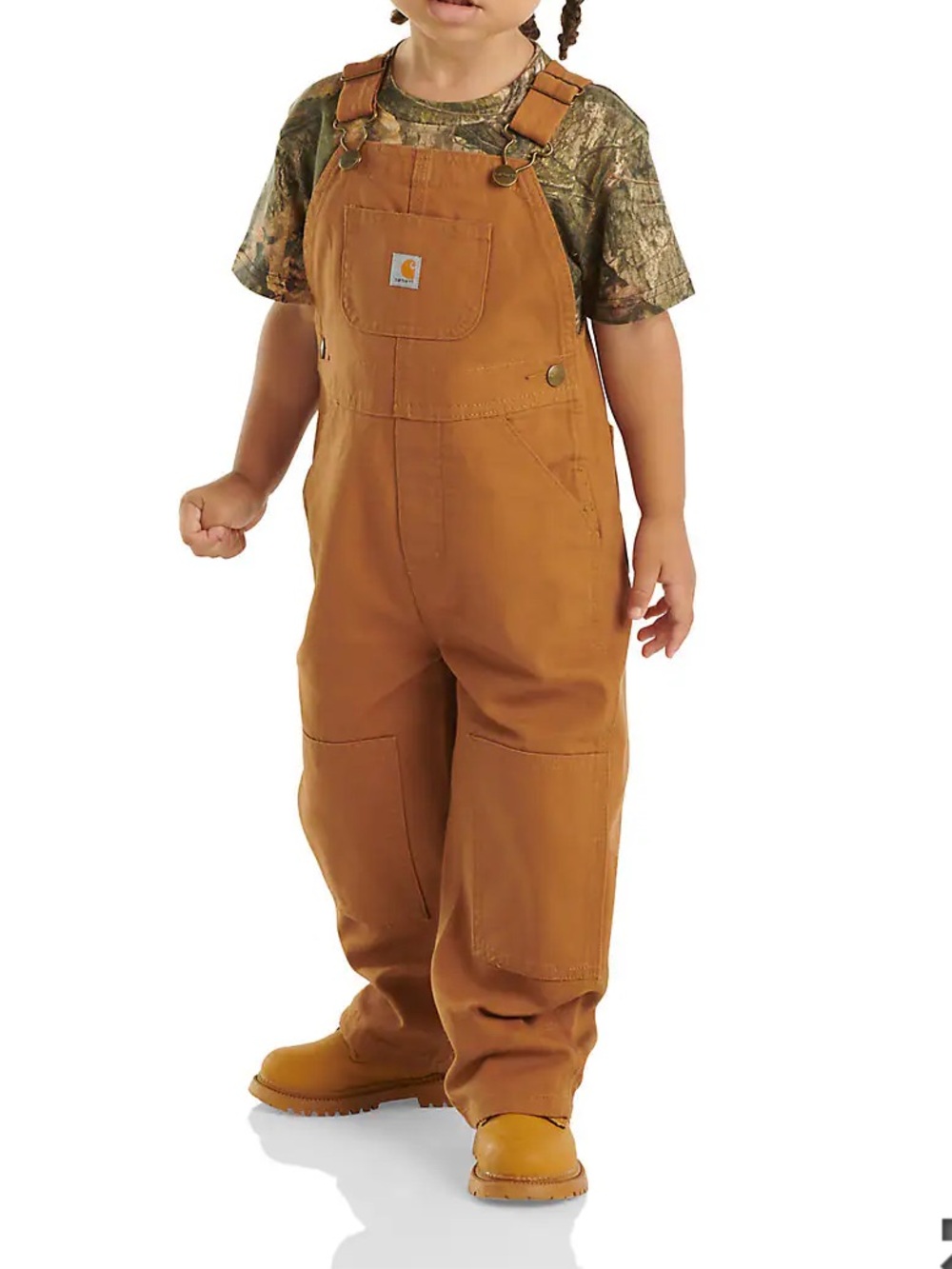 Carhartt Kids/toddler canvas bib Brown Duck Overalls nwt 24m